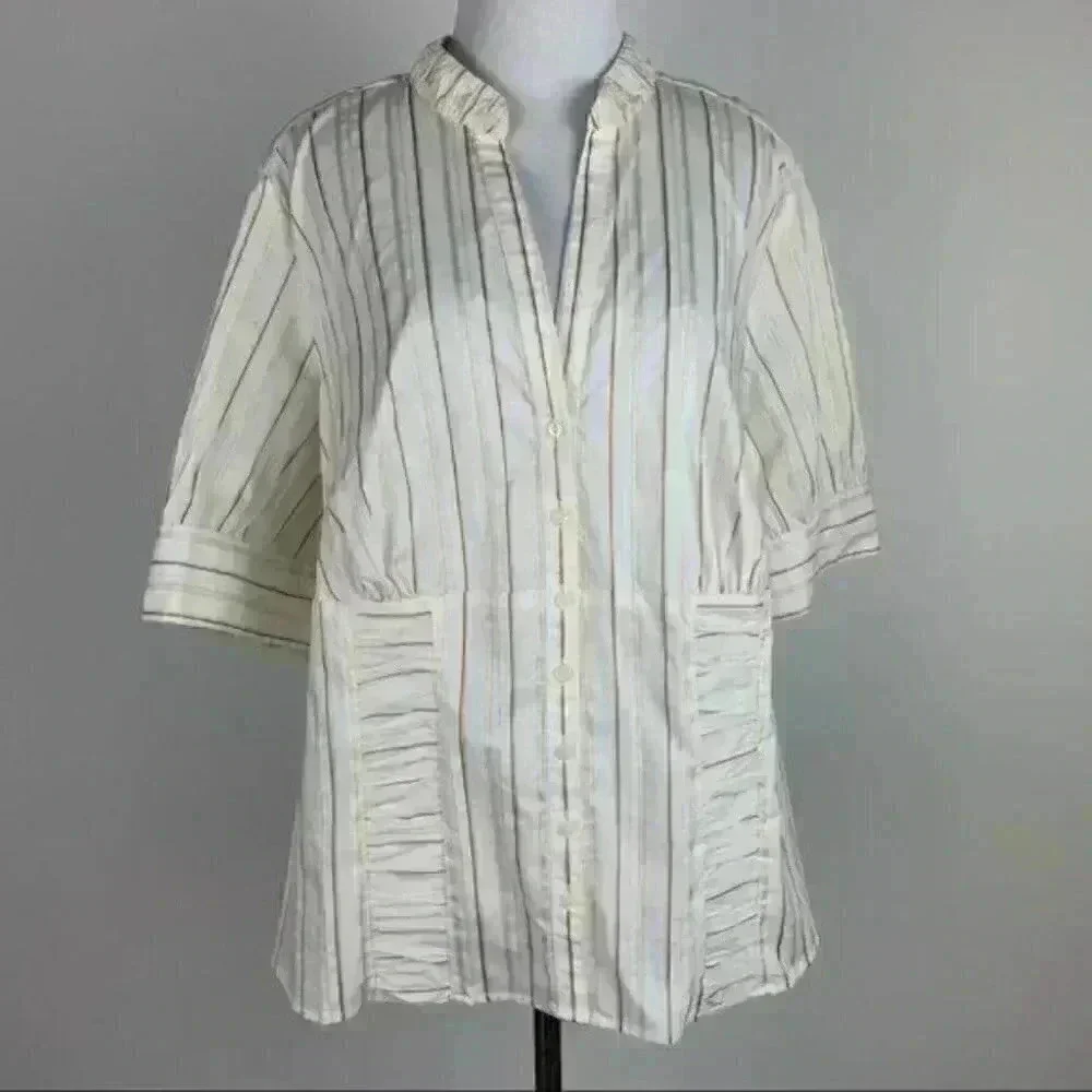 Lane Bryant top size 14/16 Multicolored pinstriped